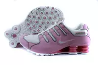 baskets nike shox nz taille 36-40 -blance-rose-rouge-side01